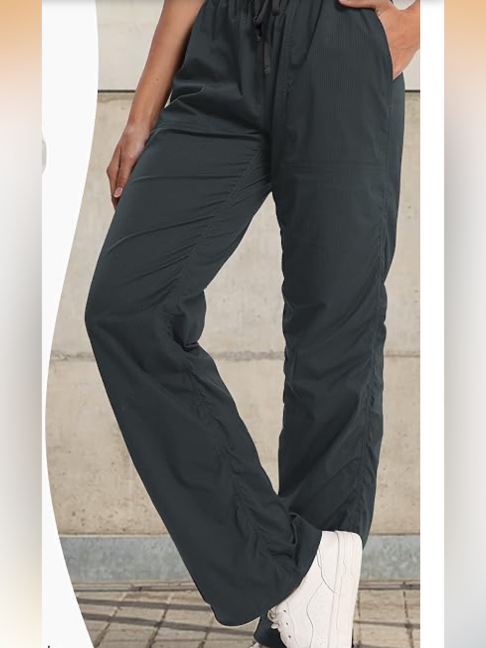 SEVEGO M Lightweight Dance Studio Pants Ruched Workout Athletic  Pants